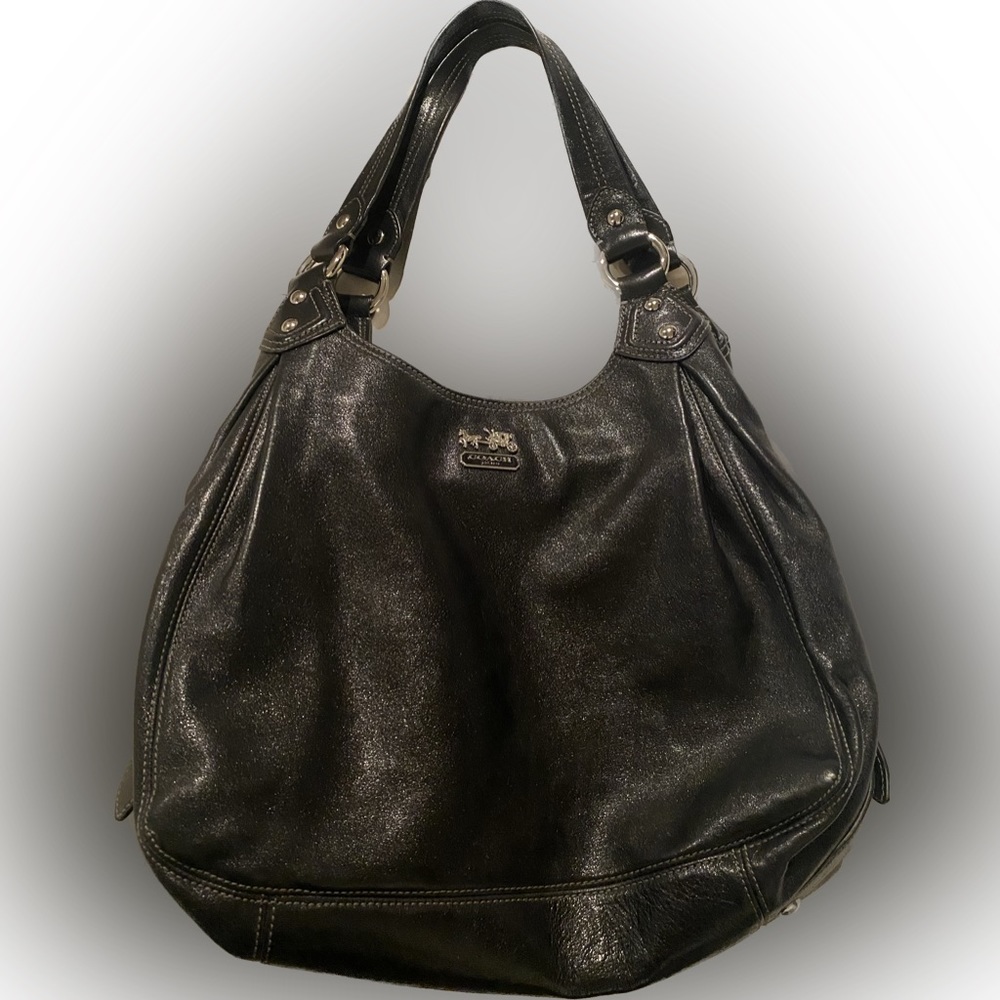 EUC Black Coach purse 10x13